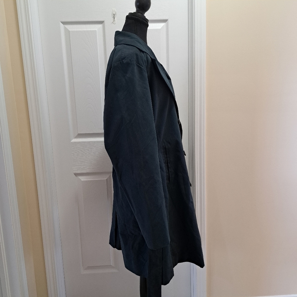Women's Trench Coat Amazon Essentials Size XXL Blue Water Resistant Classic - Picture 7 of 10